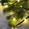 Гирлянда String Light Капли на плоском зеленом проводе теплый белый свет 200 ламп, 8 функций, 2000 см